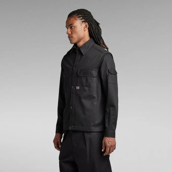 Shirts Men GStar RAW 2 Pocket Relaxed Shirt Dark Black