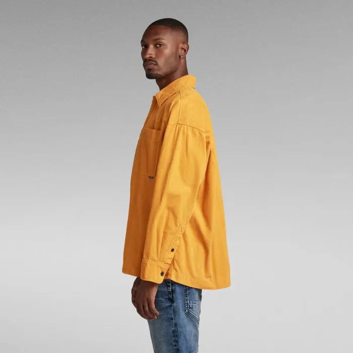 Shirts Men GStar RAW Boxy Fit Shirt Dull Yellow Gd