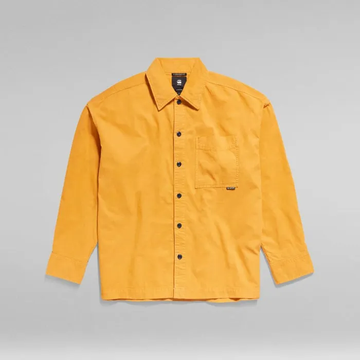 Shirts Men GStar RAW Boxy Fit Shirt Dull Yellow Gd