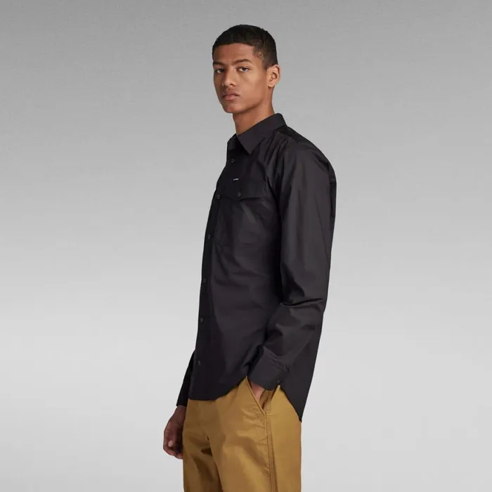 Shirts Men GStar RAW Marine Slim Shirt Dark Black