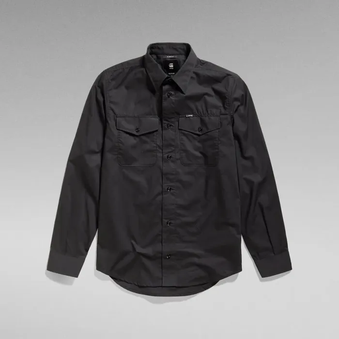 Shirts Men GStar RAW Marine Slim Shirt Dark Black