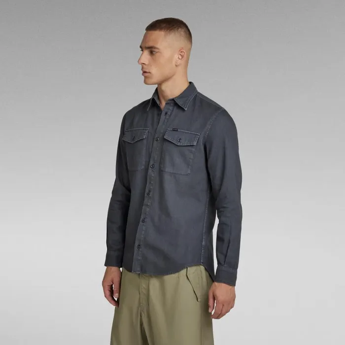 Shirts Men GStar RAW Marine Slim Shirt Fantem Blue