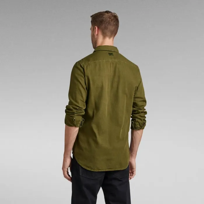 Shirts Men GStar RAW Marine Slim Shirt Shadow Olive