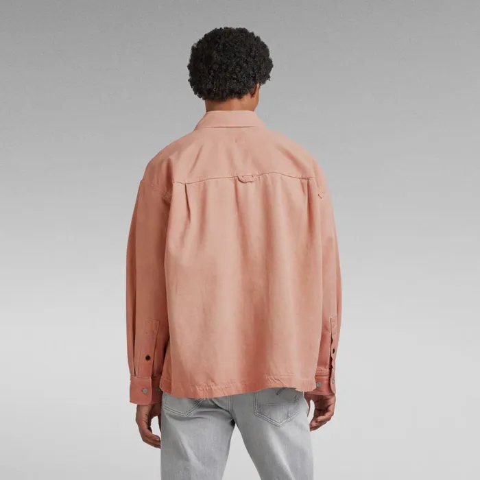 Shirts Men GStar RAW Oversized Boxy Fit Shirt Rainbow Light Dusty Rose Gd