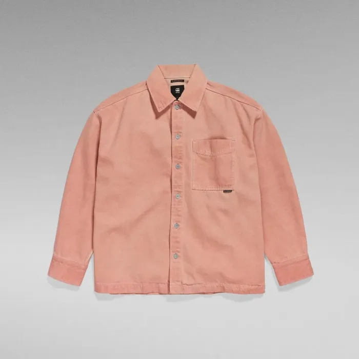 Shirts Men GStar RAW Oversized Boxy Fit Shirt Rainbow Light Dusty Rose Gd