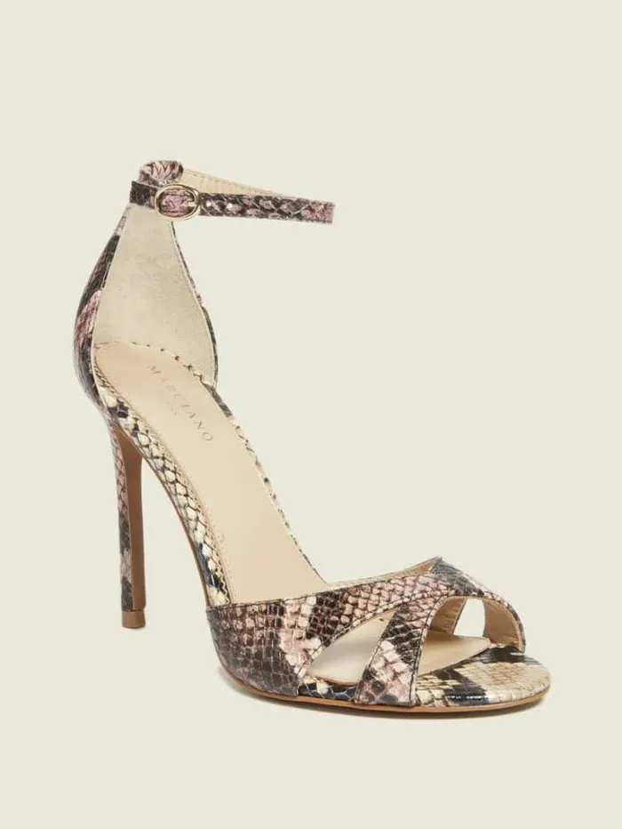 Shoes Women Marciano Abiele Leather Stiletto Sandal Light Pink 680