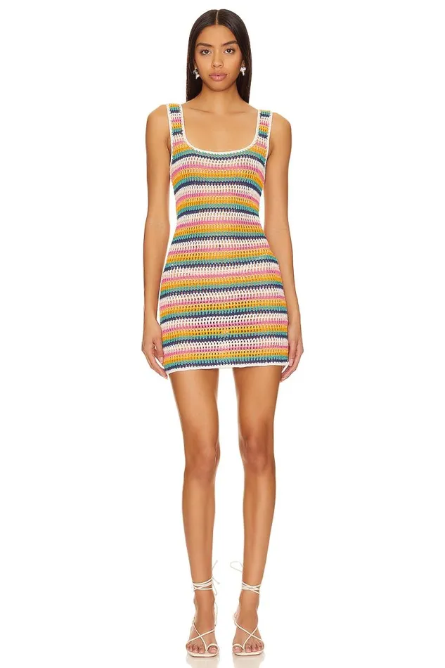 Sierra Crochet Dress Multi Women Lovers and Friends Dresses