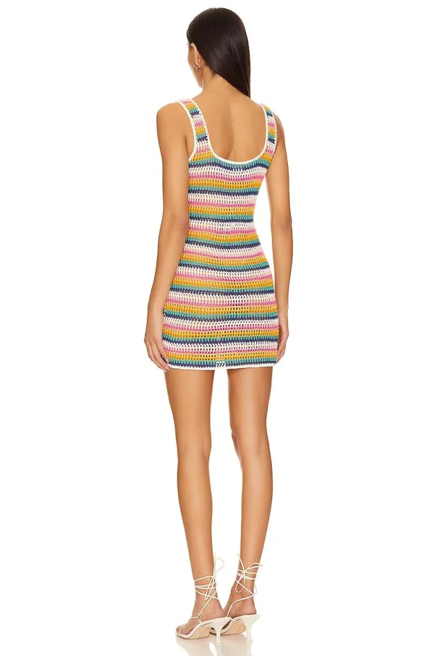 Sierra Crochet Dress Multi Women Lovers and Friends Dresses