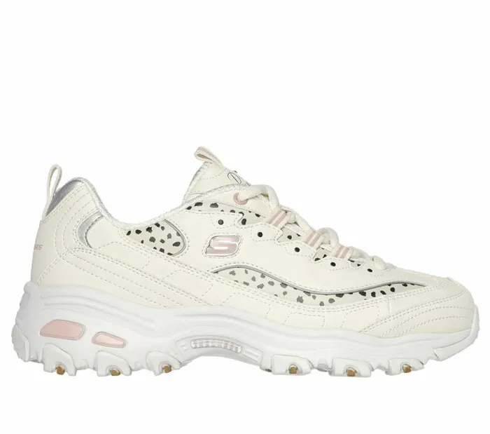 Skechers D039Lites 8211 Wildcats Off White Pink Women Athletic Sneakers