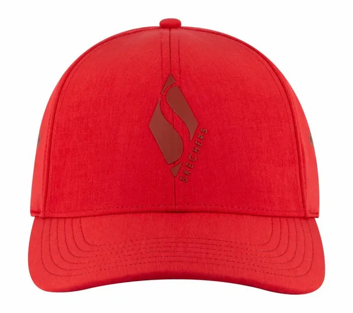 Skechers Diamond S Stretch Fit Hat Gunmetal Red WomenMen Hats Skechers Diamond S Stretch Fit Hat Gunmetal Red WomenMen Hats