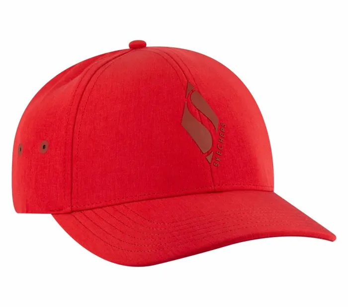 Skechers Diamond S Stretch Fit Hat Gunmetal Red WomenMen Hats Skechers Diamond S Stretch Fit Hat Gunmetal Red WomenMen Hats