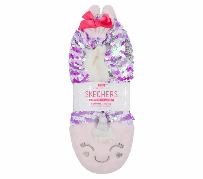 Skechers Flip Sequin Narwhal Slipper Socks 8211 1 Pack Multi WomenMen Socks Skechers Flip Sequin Narwhal Slipper Socks 8211 1 Pack Multi WomenMen Socks