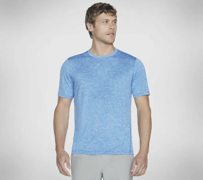 Skechers GO DRI Charge Tee Blue Green Men Tops