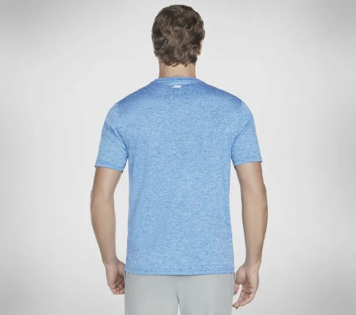 Skechers GO DRI Charge Tee Blue Green Men Tops Skechers GO DRI Charge Tee Blue Green Men Tops