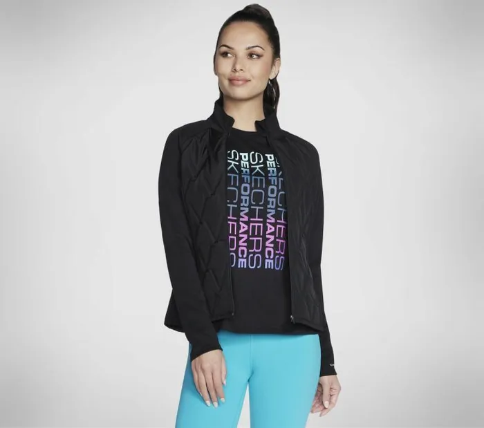 Skechers GO SHIELD Hybrid Performance Jacket Black Women Tops