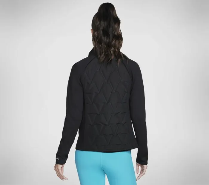 Skechers GO SHIELD Hybrid Performance Jacket Black Women Tops Skechers GO SHIELD Hybrid Performance Jacket Black Women Tops