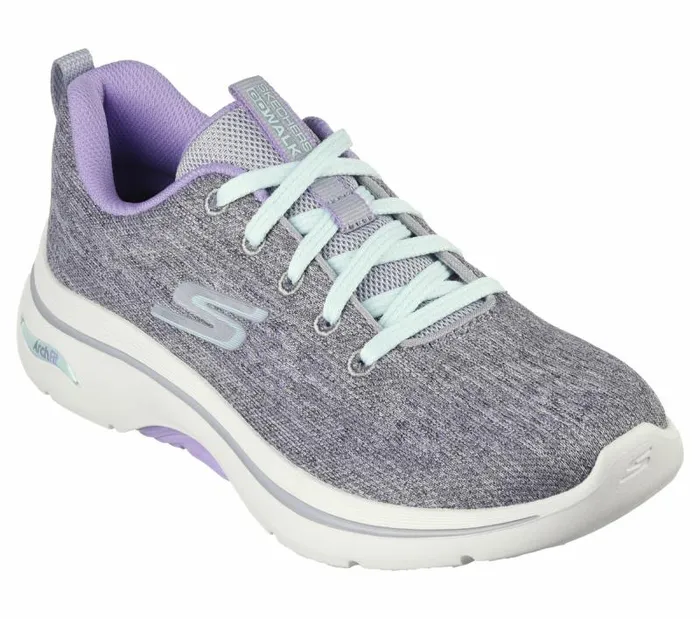 Skechers GO WALK Arch Fit 20 8211 Vivid Sunset Gray Lavender Women Athletic Sneakers