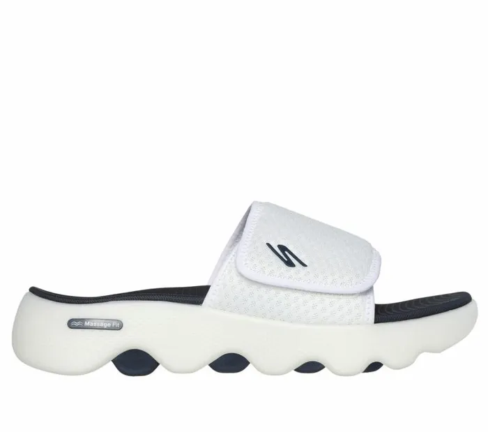 Skechers GO WALK Massage Fit Sandal White Navy Men Sandals