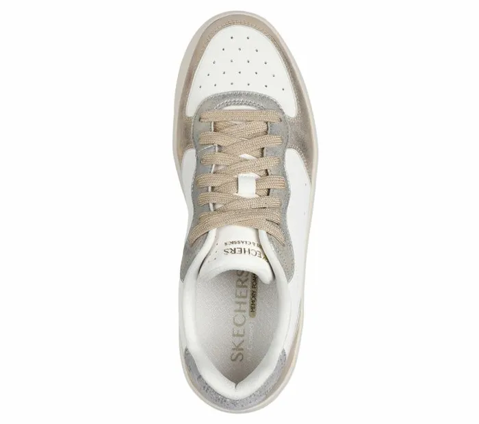 Skechers Hiland 8211 Soft Metals Natural Multi Women Casual Sneakers Skechers Hiland 8211 Soft Metals Natural Multi Women Casual Sneakers