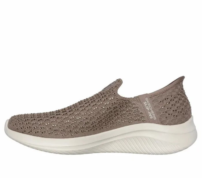 Skechers Martha Stewart X Skechers Slipins Ultra Flex 30 8211 Dazzling Mocha Women Casual Sneakers