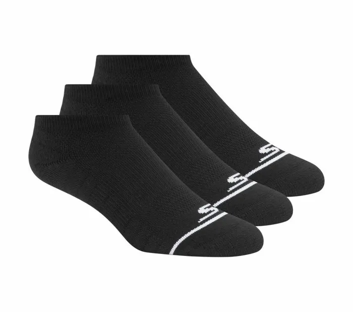Skechers No Show Premium Basic Socks 8211 3 Pack Black WomenMen Socks