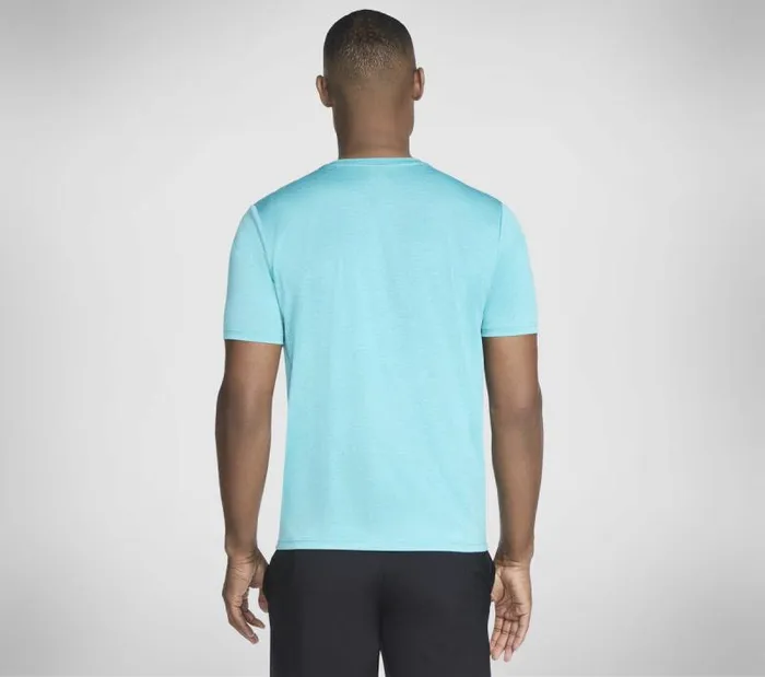 Skechers Performance Charge Tee Turquoise Yellow Men Tops Skechers Performance Charge Tee Turquoise Yellow Men Tops