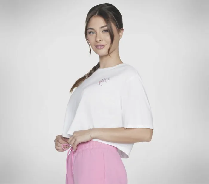 Skechers Pickleball Queen Crewneck Tee White Women Tops Skechers Pickleball Queen Crewneck Tee White Women Tops