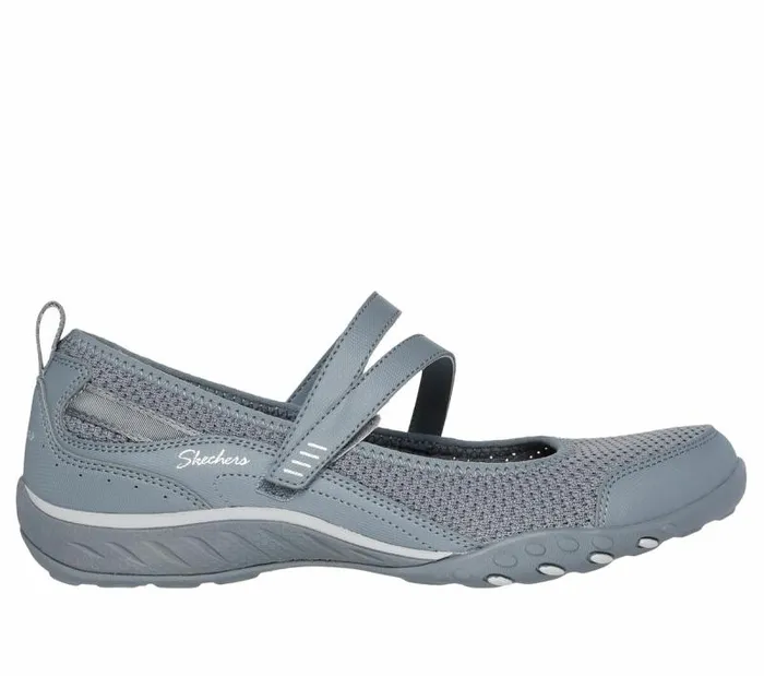 Skechers Relaxed Fit BreatheEasy 8211 Keep Clean Gray Women Casual Sneakers