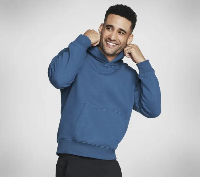 Skechers SkechSweats Classic Hoodie Seafoam Men Tops Skechers SkechSweats Classic Hoodie Seafoam Men Tops