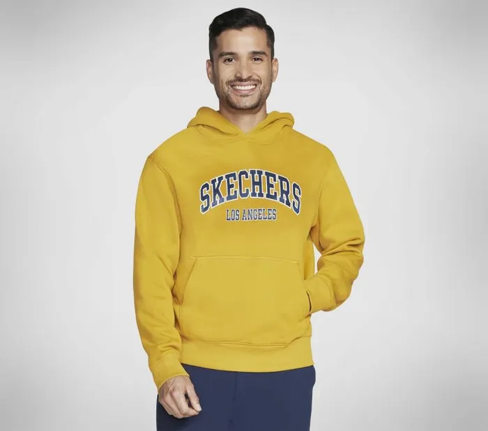 Skechers SkechSweats LA Hoodie Gold Men Tops