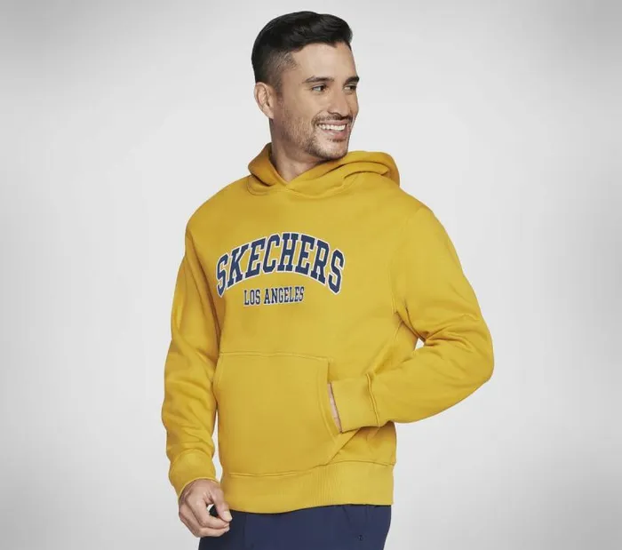 Skechers SkechSweats LA Hoodie Gold Men Tops Skechers SkechSweats LA Hoodie Gold Men Tops