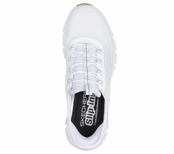 Skechers Skechers Slipins GlideStep 8211 Tranquility White Black Women Athletic Sneakers