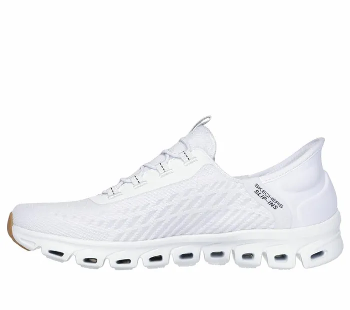 Skechers Skechers Slipins GlideStep 8211 Tranquility White Black Women Athletic Sneakers