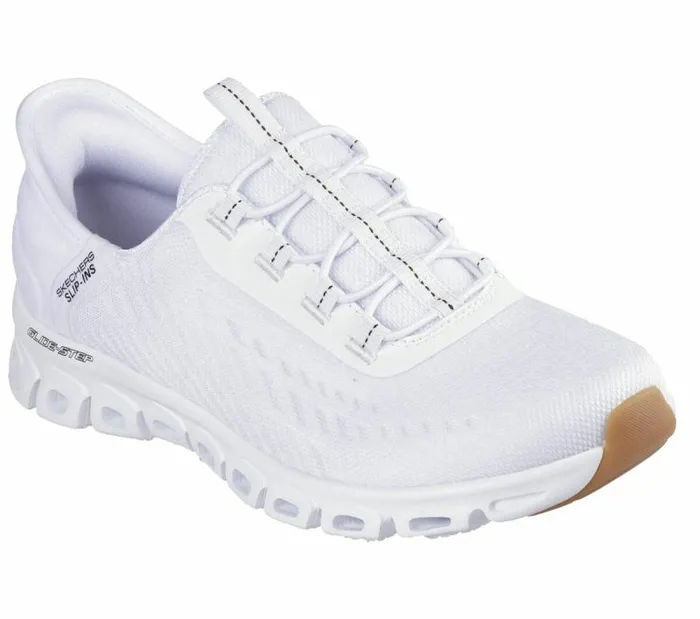 Skechers Skechers Slipins GlideStep 8211 Tranquility White Black Women Athletic Sneakers