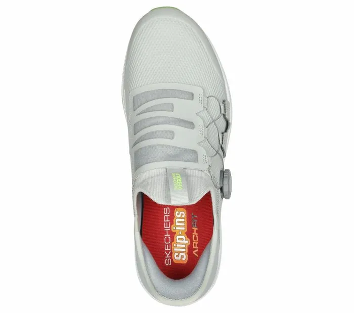 Skechers Skechers Slipins GO GOLF Elite 5 8211 Slip 039In Gray Lime Men Hands Free Slipins