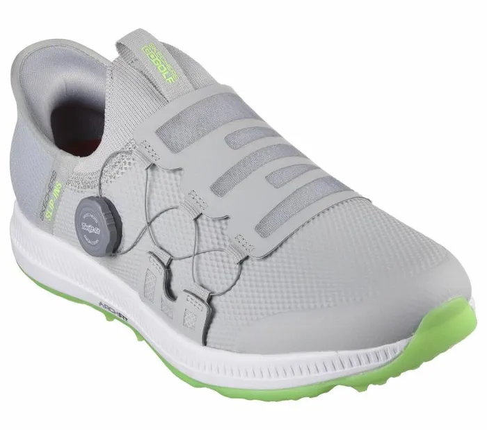 Skechers Skechers Slipins GO GOLF Elite 5 8211 Slip 039In Gray Lime Men Hands Free Slipins