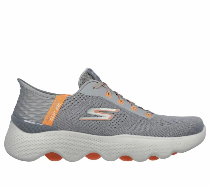 Skechers Skechers Slipins GO WALK Massage Fit Gray Orange Men Athletic Sneakers Skechers Skechers Slipins GO WALK Massage Fit Gray Orange Men Athletic Sneakers