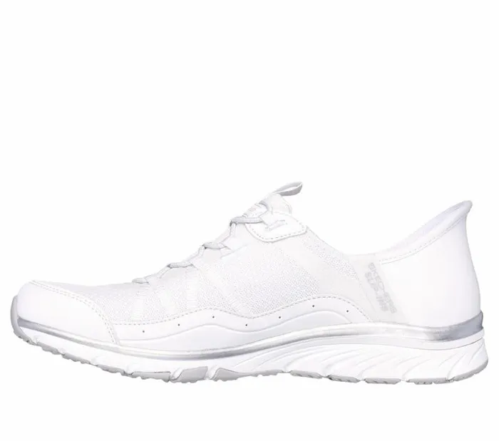 Skechers Skechers Slipins Gratis Sport 8211 Leisurely White Silver Women Casual Sneakers