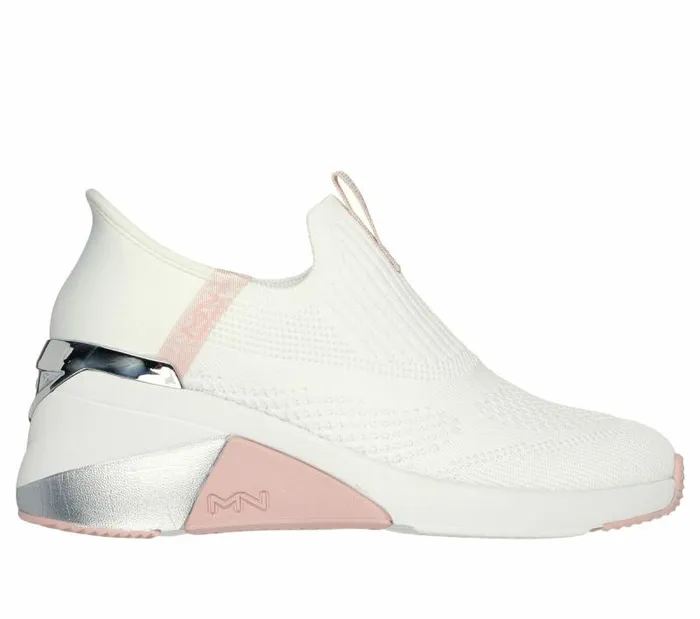 Skechers Skechers Slipins Mark Nason A Wedge 8211 Crecent White Pink Women Casual Sneakers Skechers Skechers Slipins Mark Nason A Wedge 8211 Crecent White Pink Women Casual Sneakers