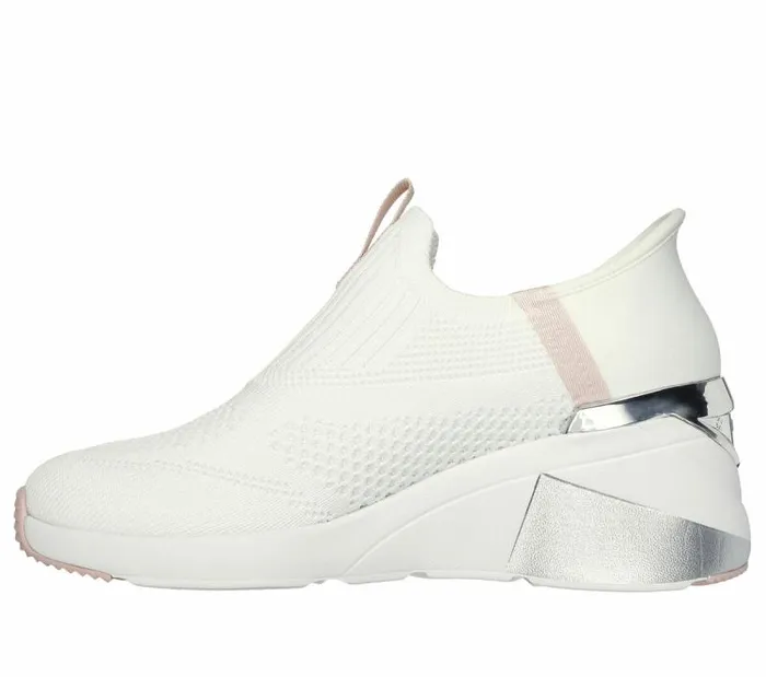 Skechers Skechers Slipins Mark Nason A Wedge 8211 Crecent White Pink Women Casual Sneakers