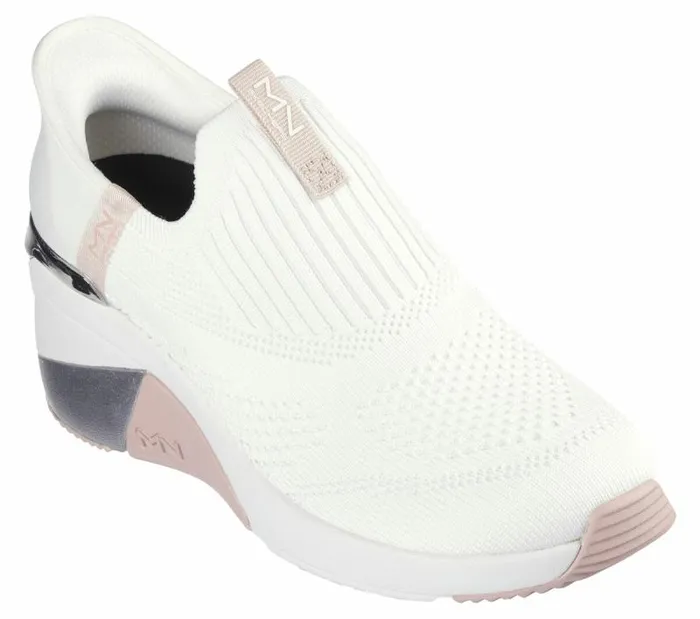 Skechers Skechers Slipins Mark Nason A Wedge 8211 Crecent White Pink Women Casual Sneakers