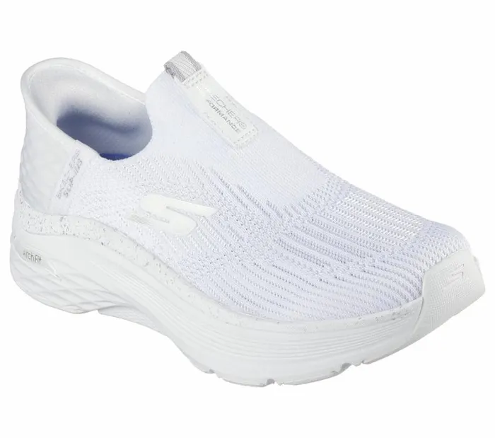 Skechers Skechers Slipins Max Cushioning Arch Fit White Silver Women Athletic Sneakers