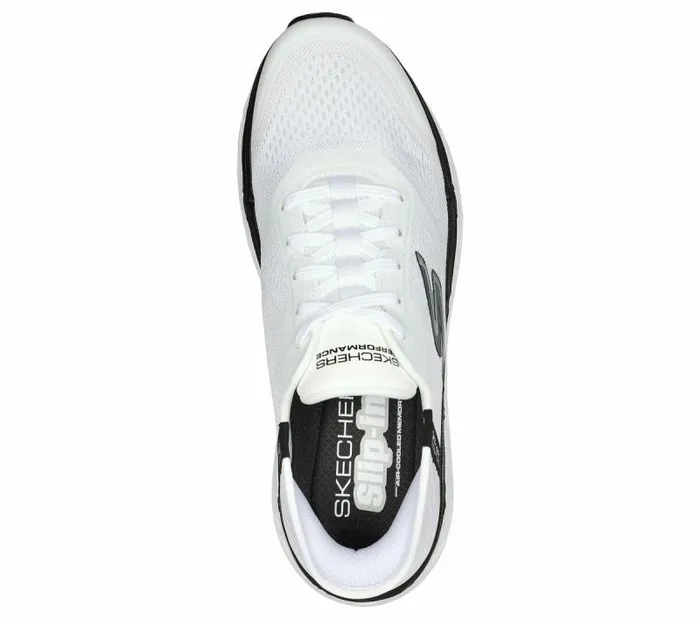 Skechers Skechers Slipins Max Cushioning Premier White Black Men Athletic Sneakers