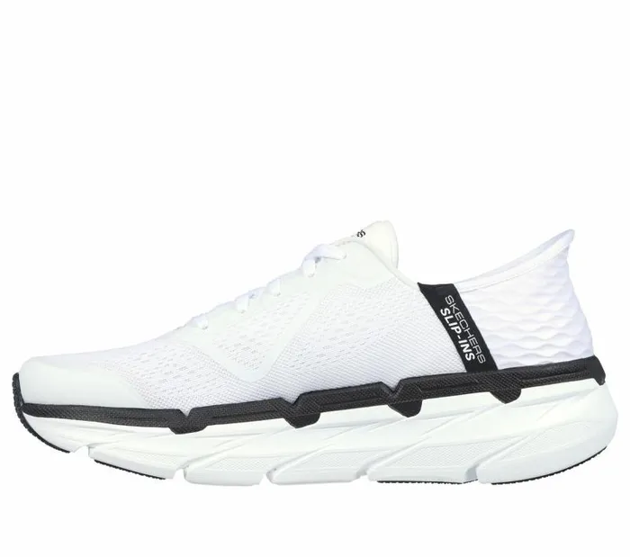 Skechers Skechers Slipins Max Cushioning Premier White Black Men Athletic Sneakers