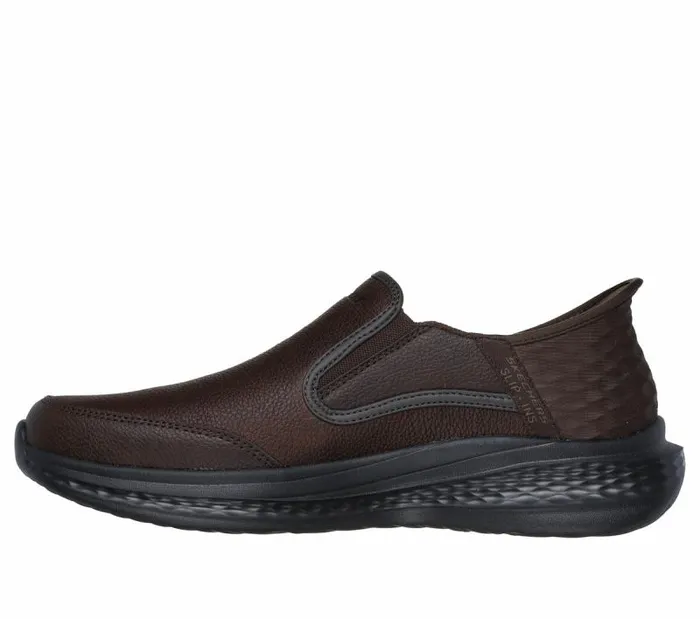 Skechers Skechers Slipins Relaxed Fit Slade 8211 Cooper Red Brown Men Casual Sneakers