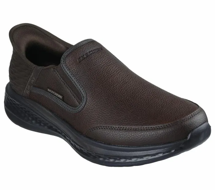 Skechers Skechers Slipins Relaxed Fit Slade 8211 Cooper Red Brown Men Casual Sneakers