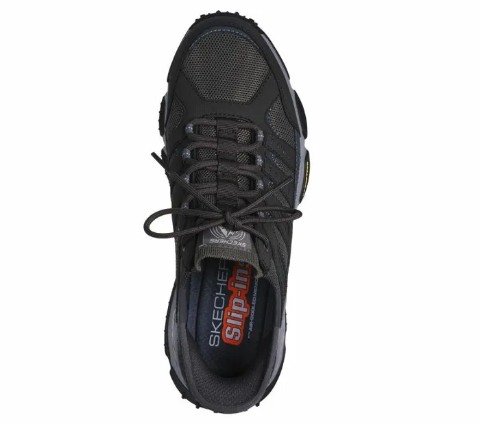 Skechers Skechers Slipins SkechAir Envoy 8211 Emissary Gray Brown Men Athletic Sneakers