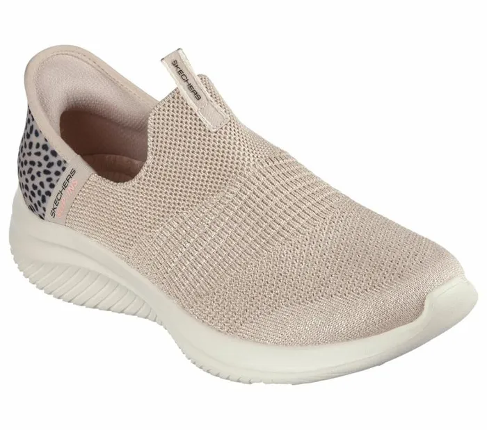 Skechers Skechers Slipins Ultra Flex 30 8211 New Energy Tan Black Women Athletic Sneakers