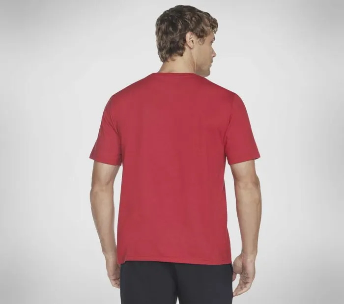 Skechers Skechers University Tee Red Red Men Tops Skechers Skechers University Tee Red Red Men Tops