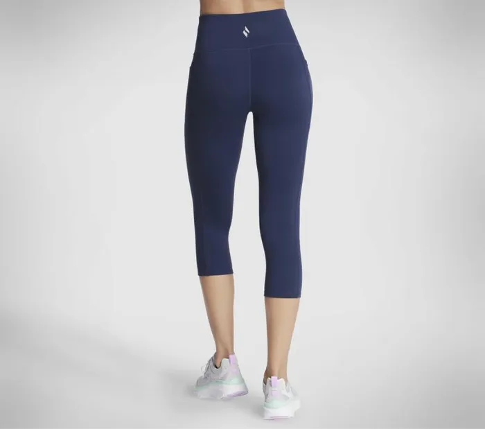 Skechers The GO WALK HW Mid Legging Navy Women Bottoms Skechers The GO WALK HW Mid Legging Navy Women Bottoms